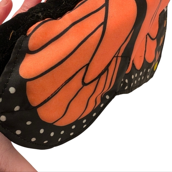BUTTERfly Puppet Satin Velvet Monarch Flyer 15x10 Orange Black Toy - Picture 4 of 8
